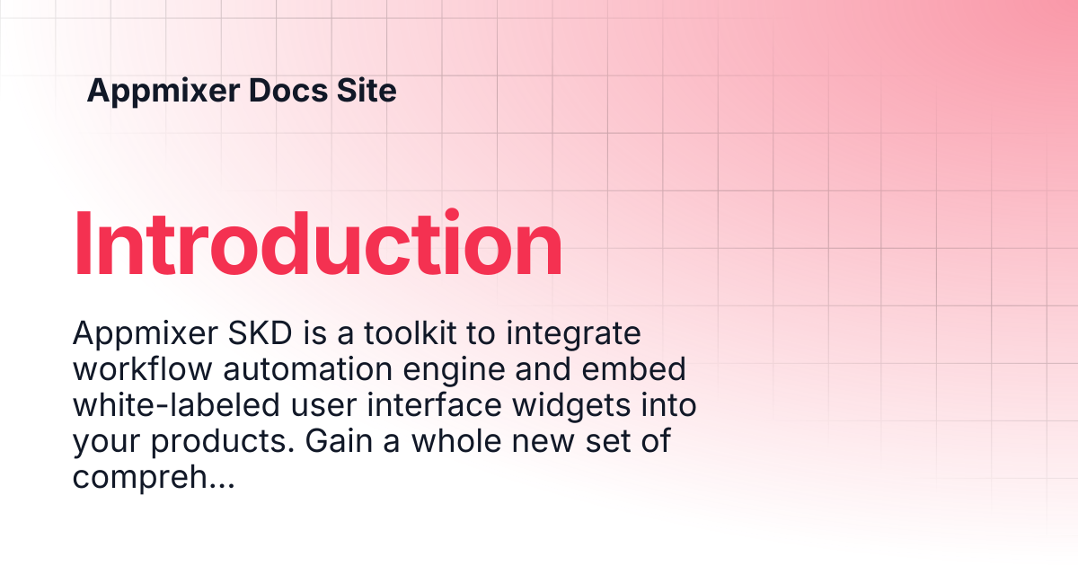 Introduction | v4.4 | Appmixer Docs Site