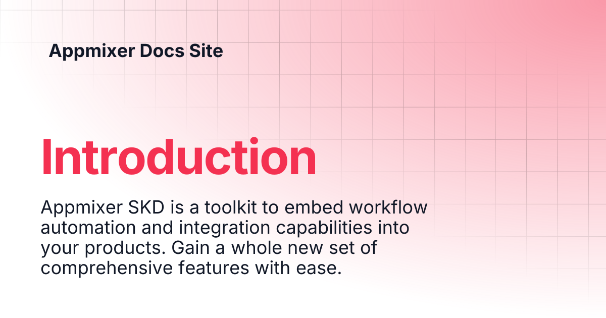 Introduction | Appmixer Docs Site
